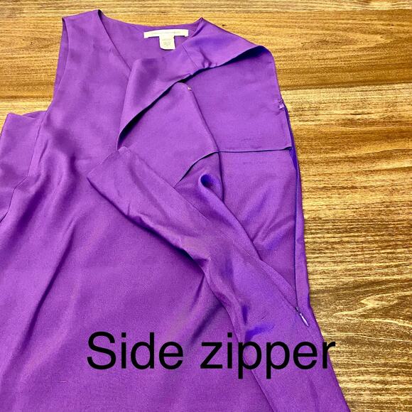 Diane von Furstenberg Silk Shift Dress Purple size 14 - Picture 10 of 13